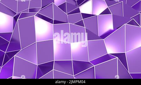 Dreieckiges Polygonnetz. Computer erzeugt 3D Rendering Stockfoto