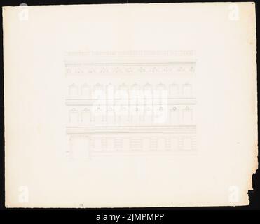 Knoblauch Eduard (1801-1865), Brandenburg, Berlin (1852?): Blickfassade. Tinte, 50,4 x 62,4 cm (inklusive Scankanten) Knoblauch Eduard (1801-1865): Brandenburgischer Provinziallandtag, Berlin Stockfoto