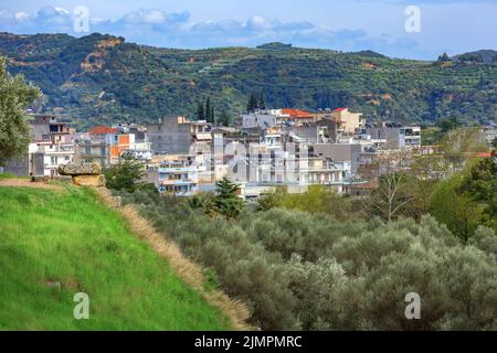 Luftaufnahme von Sparta, Peloponnes, Griechenland Stockfoto