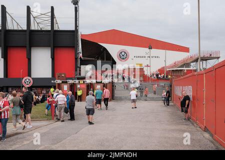 Sheffield United gegen den FC Millwall im Bramall Lane Stadium in Sheffield bei der EFL Championship, 6. August 2022 Stockfoto