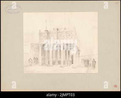 Hoffmann Emil (1845-1901), Kathedrale in Salerno (19. April 1894): Kanzel. Bleistift auf Papier, 24,6 x 32,4 cm (inklusive Scankanten) Hoffmann Emil (1845-1901): Kathedrale, Salerno Stockfoto