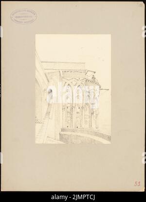 Hoffmann Emil (1845-1901), Kathedrale in Monreale (1894): Choransicht von außen. Bleistift auf Papier, 32,6 x 24,7 cm (inklusive Scankanten) Hoffmann Emil (1845-1901): Dom, Monreale Stockfoto