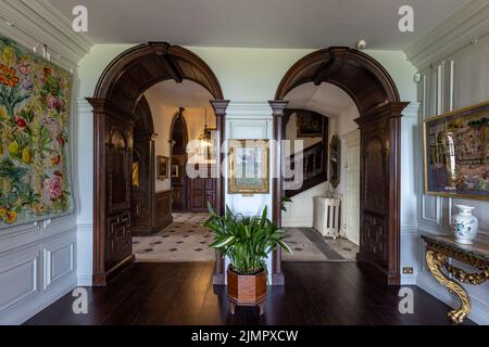 Interieur der Burton Agnes Hall, einem herrlichen elisabethanischen Herrenhaus aus dem 17.. Jahrhundert im East Riding of Yorkshire, England, Großbritannien Stockfoto