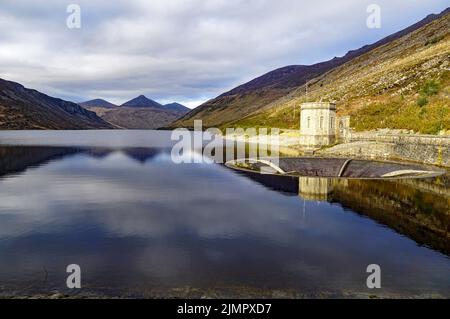 Silent Valley Reservoir in Mourne Mountains, County Down, Nordirland Stockfoto