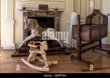 Interieur von Sewerby Hall and Gardens, einem georgianischen Landhaus in der Nähe von Bridlington, East Yorkshire, England, Großbritannien Stockfoto