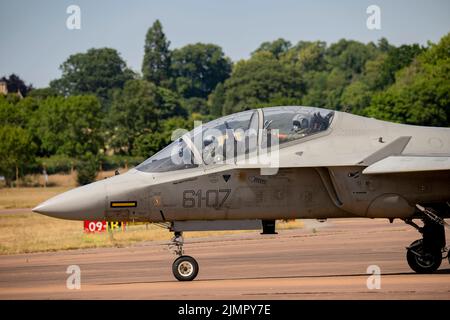 Leonardo T-346A Master Jet Trainer beim Royal International Air Tattoo Stockfoto