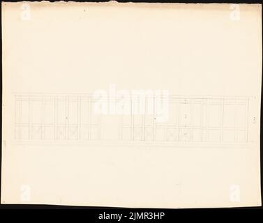 Schneider Hugo (1841-1925), Figuren und Ornamente (ohne Datum): Ansicht. Bleistift auf der Schachtel, 27,9 x 35,1 cm (inklusive Scankanten) Schneider Hugo (1841-1925): Figuren und Ornamente Stockfoto