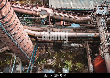 Landschaft aus dem Industriedenkmal der Voelklinge Ironworks UNESCO-Weltkulturerbe Stockfoto