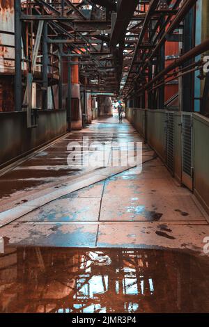 Landschaft aus dem Industriedenkmal der Voelklinge Ironworks UNESCO-Weltkulturerbe Stockfoto