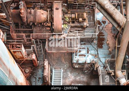 Landschaft aus dem Industriedenkmal der Voelklinge Ironworks UNESCO-Weltkulturerbe Stockfoto