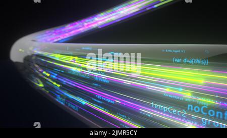 Streams Des Optischen Faseralgorithmus Stockfoto