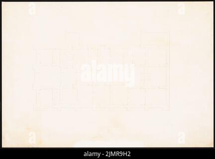 Langhans Carl Ferdinand (1782-1869), Theater in Liegnitz (1841): Grundriß der Fundamente. Tinte auf Papier, 34,6 x 49,8 cm (inklusive Scankanten) Langhans Carl Ferdinand (1782-1869): Theater, Liegnitz Stockfoto