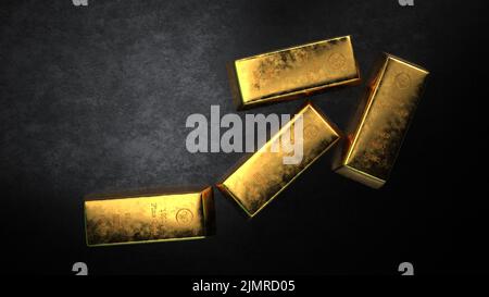 Feine Goldbarren 1kg Stockfoto