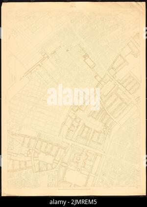 Jansen Hermann (1869-1945), Wettbewerb um die Entwicklung des inneren Rayon, Köln (1919-1919): Grundplanabschnitt Aachener und Venloer Str. 1: 2500. Druck auf Karton, 101,7 x 76,1 cm (inklusive Scan-Kanten) Jansen Hermann (1869-1945): Wettbewerb zur Bebauung des Inneren Rayons, Köln Stockfoto