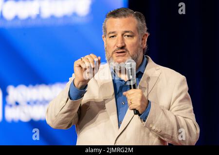 Dallas, TX - 5. August 2022: Senator Ted Cruz spricht während der CPAC Texas 2022 Konferenz im Hilton Anatole Stockfoto