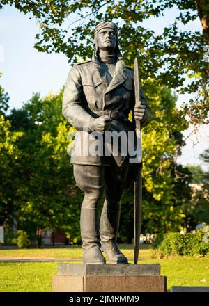 Statue zum Denkmal der bulgarischen Flieger im Stadtpark in Sofia, Bulgarien, Osteuropa, Balkan, EU Stockfoto
