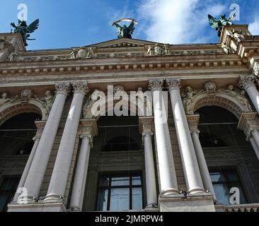 Lemberger Oper, Solomiya Krushelnytska Staatlichen Akademischen Theater für Oper und Ballett in Lemberg, Ukraine Stockfoto