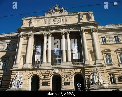 Lemberger Oper, Solomiya Krushelnytska Staatlichen Akademischen Theater für Oper und Ballett in Lemberg, Ukraine Stockfoto