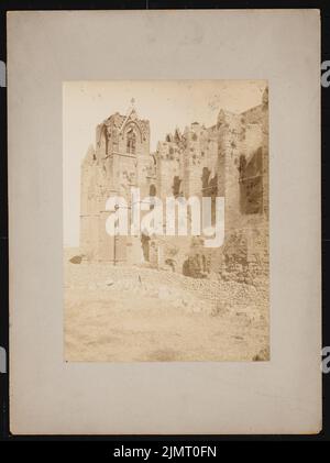 Unbekannter Fotograf, Moschee Lala-Mustafa-Pasa, vormals Kathedrale Nikolaus auf Famagusta, Nordzypern (vor 1900): Blick auf die Südseite. Foto auf Papier, 34 x 25,5 cm (einschließlich Scankanten) N.N. : Lala-Mustafa-Pasa-Moschee, vormals Nikolaus Kathedrale, Famagusta Stockfoto