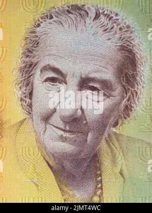 Golda Meir Portrait von israelischen Geld Stockfoto