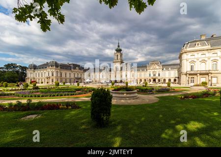 Hintere Fassade des Helikon Palace Museums (Festetics Palace), Keszthely, Ungarn Stockfoto