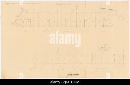 Hoffmann Franz, Siedlung Attilahöhe, Berlin-Tempelhof (1936): Tankredstraße 17-25: Views. Leichter Bruch auf Papier, 53,6 x 87,5 cm (inklusive Scan-Kanten) Hoffmann Franz (1884-1951): Siedlung Attilahöhe, Berlin-Tempelhof Stockfoto