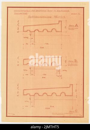 Hoffmann Franz, Siedlung Attilahöhe, Berlin-Tempelhof (1937): Sohlbanksteine 1: 1. Leichter Bruch auf Papier, 66 x 48 cm (inklusive Scan-Kanten) Hoffmann Franz (1884-1951): Siedlung Attilahöhe, Berlin-Tempelhof Stockfoto