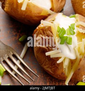 Gebackene Kartoffeln Stockfoto