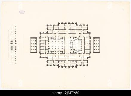 Wentzel Emil, Parlament in Sydney (1859): Lageplan KG. Tinte auf Karton, 70,5 x 103,4 cm (inklusive Scankanten) Wentzel Emil : Parlament, Sydney Stockfoto