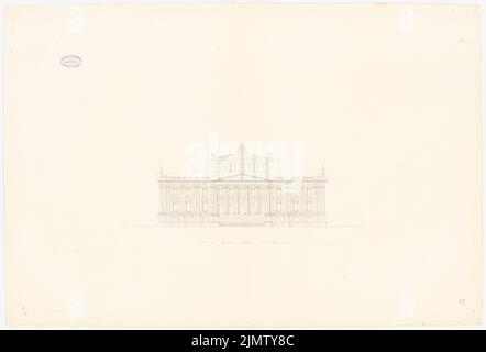 Wentzel Emil, parlament in Sydney (1859): Vorderansicht. Tinte auf Karton, 70,5 x 103,8 cm (inklusive Scankanten) Wentzel Emil : Parlament, Sydney Stockfoto