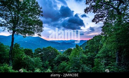 Wunderschöne Naturkulisse im maggie Valley Nord carolina Stockfoto