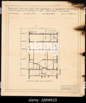 Punitzer Martin (1889-1949), Roxy-Palast, Berlin-Schöneberg (1929): Schnitt 1: 100. Auf Papier, 47,3 x 41,7 cm (inklusive Scankanten) Punitzer Martin (1889-1949): Roxy-Palast, Berlin-Schöneberg Stockfoto