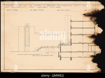 Punitzer Martin (1889-1949), Roxy-Palast, Berlin-Schöneberg (1929): Schnitt 1: 100. Auf Papier, 41,2 x 59,6 cm (inklusive Scankanten) Punitzer Martin (1889-1949): Roxy-Palast, Berlin-Schöneberg Stockfoto