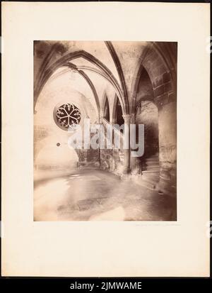 Hanfstaengl Edgar (1842-1910), Kloster Maulbronn (ca. 1900): Blick auf die nordöstliche Ecke des Kreuzganges mit der Höllentreppe. Foto auf Papier, 62,2 x 47,5 cm (einschließlich Scankanten) N.N. : Kloster Maulbronn Stockfoto