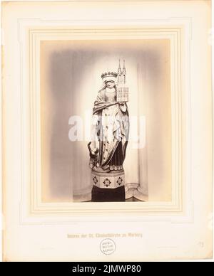 Nöhring Johannes (1834-1913), Fotografien mittelalterlicher Monumente aus Deutschland (ohne Datum): Ansicht. Foto auf Karton, 54,8 x 44,7 cm (einschließlich Scankanten) N.N. : Elisabethkirche, Marburg Stockfoto