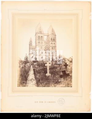 Nöhring Johannes (1834-1913), Fotografien mittelalterlicher Monumente aus Deutschland (ohne Datum): Ansicht. Foto auf Karton, 55,4 x 45 cm (einschließlich Scankanten) N.N. : Limburger Dom Stockfoto