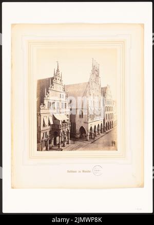 Nöhring Johannes (1834-1913), Fotografien mittelalterlicher Monumente aus Deutschland (ohne Datum): Ansicht. Foto auf Karton, 71,1 x 51 cm (einschließlich Scankanten) N.N. : Rathaus, Münster Stockfoto