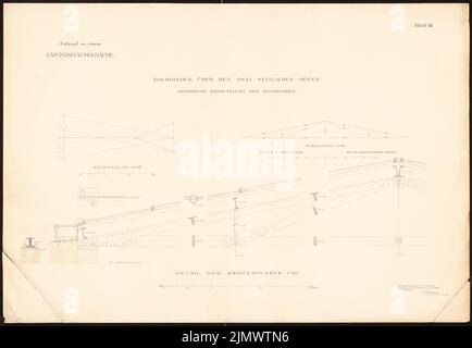 Contag Max (1852-1930), Universität (ohne Dat.): Noch nicht erfasst. Bleistift wasserfarben auf Papier, 67,3 x 97,3 cm (inklusive Scan-Kanten) Dinklage Georg (1849-1920): Universität Stockfoto