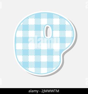 Patchwork handgezeichnete Textilschrift. Niedliche Textilschrift für Scrapbook- oder Collagendesign. Patchwork Alphabet Buchstaben für deine Dekoration mit verworrenen Mustern. Stock Vektor