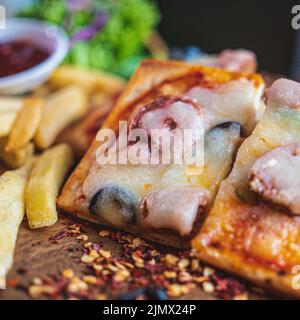 Vegane Pizza Biss Größe für deine Instagram Stockfoto