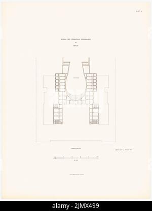 Hoffmann Ludwig (1852-1932), Königliche Oper in Berlin-Tiergarten (1913-1914): Noch nicht aufgenommen. Material/Technologie N.N. Aufgenommen, 60,9 x 46 cm (inklusive Scan-Kanten) Hoffmann Ludwig (1852-1932): Königliche Oper, Berlin-Tiergarten Stockfoto