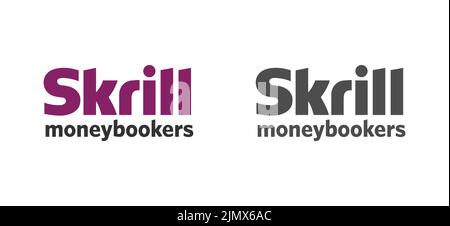 Polen, Breslau - 22. Juli 2022: Die Ikone des elektronischen Zahlungssystems von Skrill. Vektorversion für Websites, Anwendungen und Anwendungen in Inffor Stock Vektor