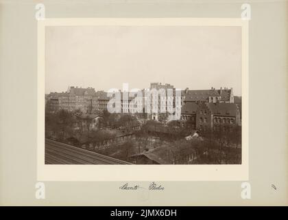 Diestel Georg (1854-1926), Medizinische Klinik der Charité, Berlin (ca. 1906-1913): Aussicht. Foto auf Karton, 41,7 x 58,4 cm (inklusive Scan-Kanten) Diestel Georg (1854-1926): Medizinische Klinik der Charité, Berlin Stockfoto