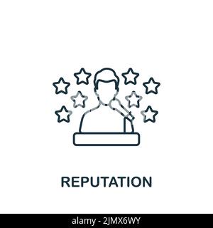 Reputations-Symbol. Monochromes Simple Community-Symbol für Vorlagen, Webdesign und Infografiken Stock Vektor