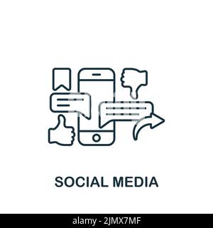 Symbol für soziale Medien. Monochromes Simple Community-Symbol für Vorlagen, Webdesign und Infografiken Stock Vektor
