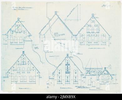 ClimT Johannes Franziscus (1865-1946), kontrainti st. Mauritius, Clerf (Clervaux) ,s.ut (24.08.19.099): Details, Eyebula, Emplades 1:50. Blauphauses AUF Papier, 74,8 x 97,2 CM (TUSCHE. Scanrass). TU-Architecturer musicum Invokation. Nr. Jk 080.199. Klomp Johannes Franziskus (1865-1946): Benedektinerabtei St. Mauritius, Clerf (Clervaux) Stockfoto