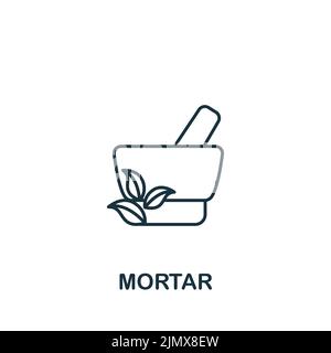 Mörsersymbol. Monochromes Simple Cooking-Symbol für Vorlagen, Webdesign und Infografiken Stock Vektor