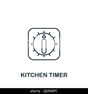 Symbol für Küchentimer. Monochromes Simple Cooking-Symbol für Vorlagen, Webdesign und Infografiken Stock Vektor