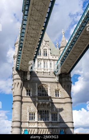 Nahaufnahme der Tower Bridge Stockfoto