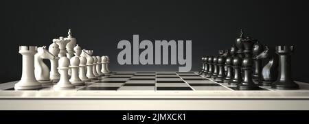 Schwarz-Weiß-Schachbrett Stockfoto